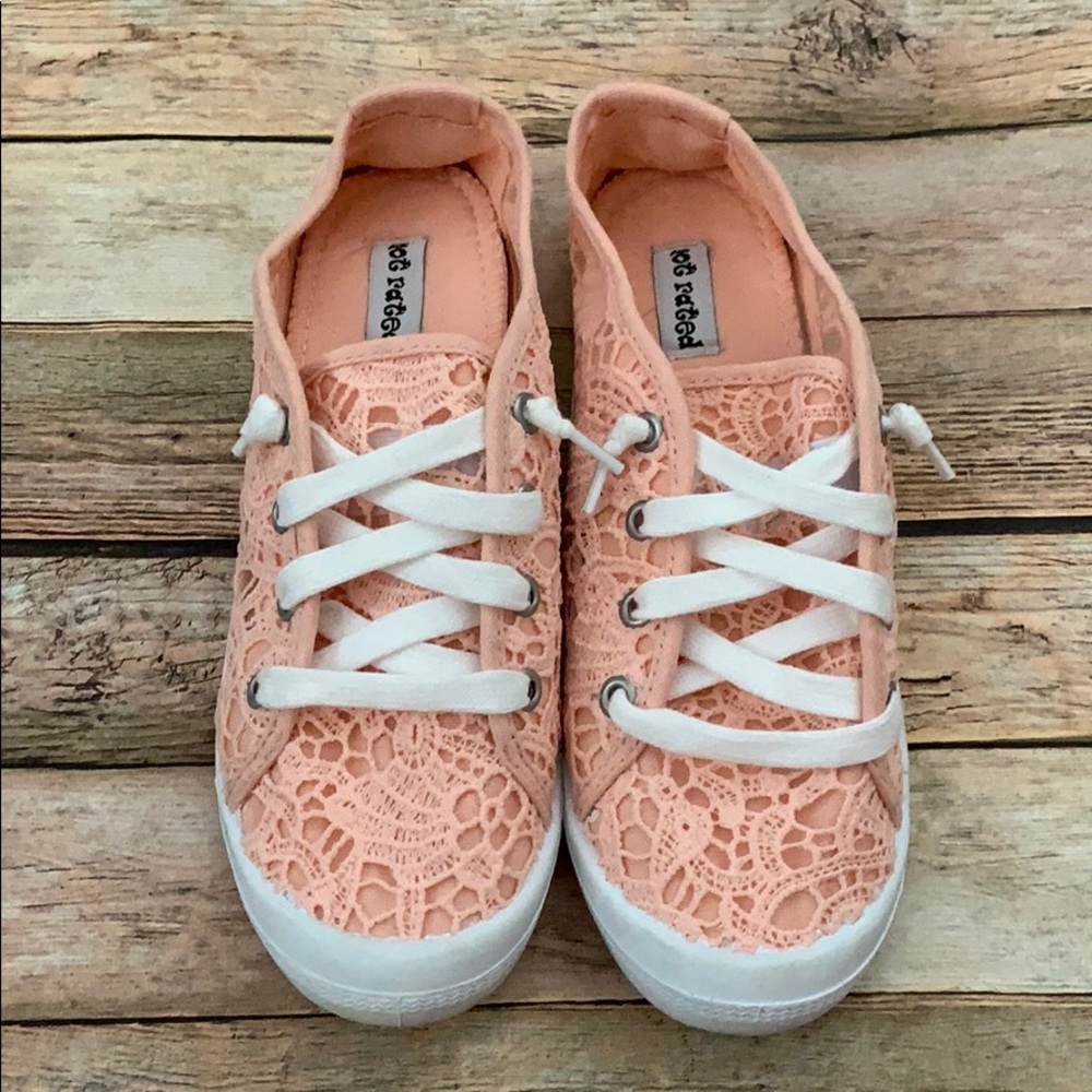 Not Rated Peach Lace Sneakers